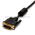 Hi-Speed ​​1.8m DVI Cable DVI 24 + 1 DVI-D macho a macho M / M Cable de vídeo